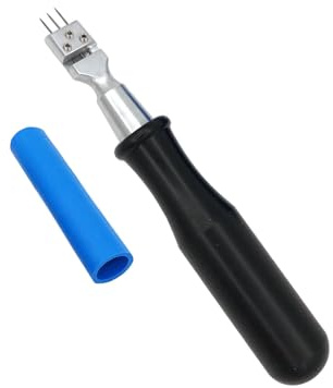 TUOREN Piano Hammer Tuning Voicing Tool Metal Piano Three Position Needles with Plastic Handle Rubber Protective Cover Piano Repair Tool