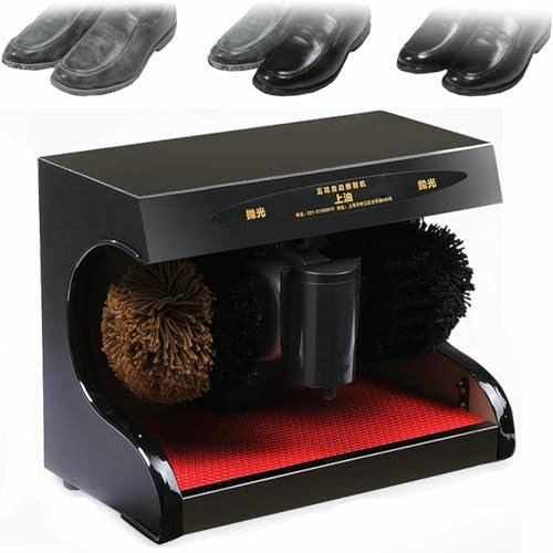 Máquina Limpiabotas Automática, Máquina Limpiabotas Eléctrica con Sonda De Detección Automática, 1400 RPM, Se Puede Utilizar como Un Banco De Cambio De Zapatos para El Hogar