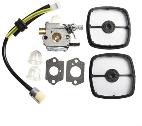 YUETTYY Parti di ricambio kit carburatore per motoseghe Echo SRM-2100 SRM-1501 SRM-3800 SRM-3100 SRM-2100SB SRM-2305 SRM-3000 SRM-2110, include guarnizioni carburatore tubo carburante filtro aria