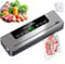 Machine à emballer sous vide portable 5 en 1, puissante machine à emballer sous vide les aliments frais, machine à emballer les aliments humides/secs, 30 sachets sous vide rapides inclus (noir)