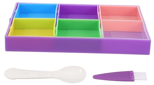 Veemoon Boîte de Rangement pour Perles en Plastique, Plateau de Tri Grosse Capacité pour Strass et Bijoux, Simple, pour Peinture Diamant Couleur