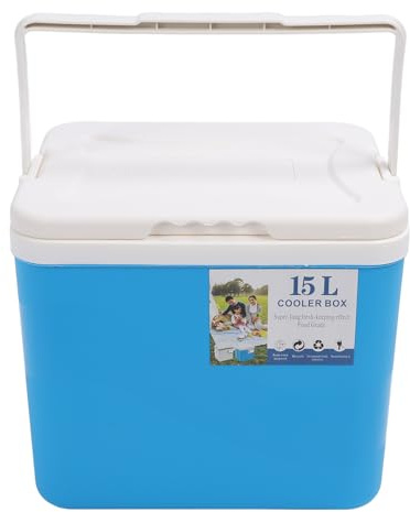 15L Kühlbox, Isolierte Tragbare Thermobox, Robuste Passive Kühlbox Weiß - Vielseitig Nutzbar, Langanhaltende Kühlung, Ideal Für Outdoor, Picknick Und Angeln (Typ 1)