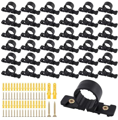 Generchin 50 Pack Suspension Prise en Charge des Supports de Tuyaux PEX Pipe Plamp avec des Vis pour PEX, Cuivre, Tuyau CPVC 1/2 Pouce