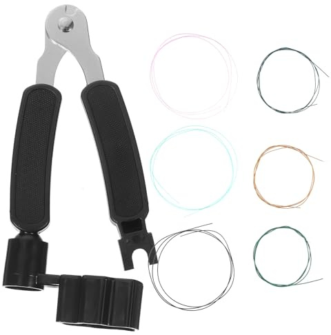 SILENRADAWN Guitar Strings Changing Kit with String Cutter Multifunctional Stainless Steel and Plastic Tool Random Color