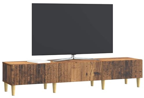 vidaXL TV-Schränk Altholz 147 x 34,5 x 30 cm Holzwerkstoff, Wohnzimmer, moderner rechteckiger Medienspeicher, viel Platz, Unterhaltungszentrum, Möbel für Multimedia, Display-Einheit