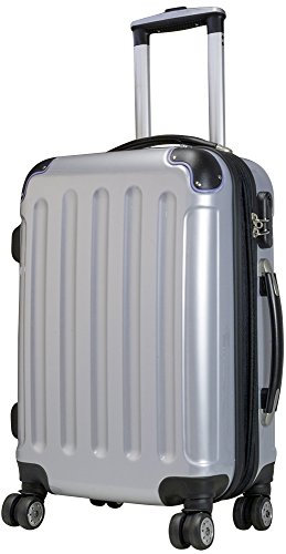 Beibay Trolley - Koffer XL - 75cm - 115/138L - Light - 4 Rollen, Dehnfalte, Silber
