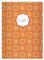 Kartenkaufrausch 8 personalisierte, Edle Ethno DIN A4 Schulhefte, Schreibhefte mit Muster im Boho Stil in orange Lineatur 21 (liniertes Heft)