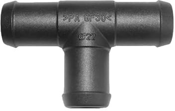 1 X connettore tubo a forma di T 22 mm plastica Raccordo tubo dell' aria Tubo Raccordo a T
