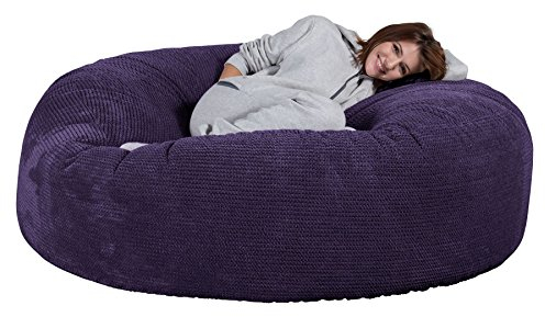 Lounge Pug, 'Mega-Mammoth' Sofa Sitzsack XXL, Schlafsofa, Pom-Pom Lila
