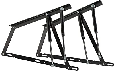 Juego de 2 Bisagras de Doble Pistón para Canapé 180 cm - Especial para Canapés con Colchón Pesado - Incluye 4 Amortiguadores y Tuercas - Cuens