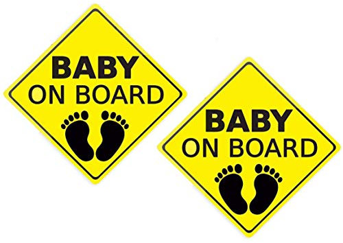 SoulQ - Adesivi per auto per bambini, autoadesivi, facili da installare, impermeabili, 2 pezzi (T001)