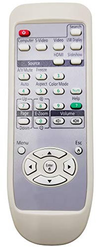 Leankle Fernbedienung 1491616 für Epson Projektoren EB-W6, EP700, EB-S10, EB-X8e, EB-X9, EB-X92, EH-TW420