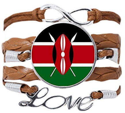 DIYthinker Kenya National Flag Africa Country Bracelet Love Chain Rope Ornament Wristband Gift