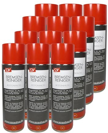 SDV Chemie Bremsenreiniger Spray 12x 500 ml Power Brake Cleaner 360° Ventil Teilereiniger