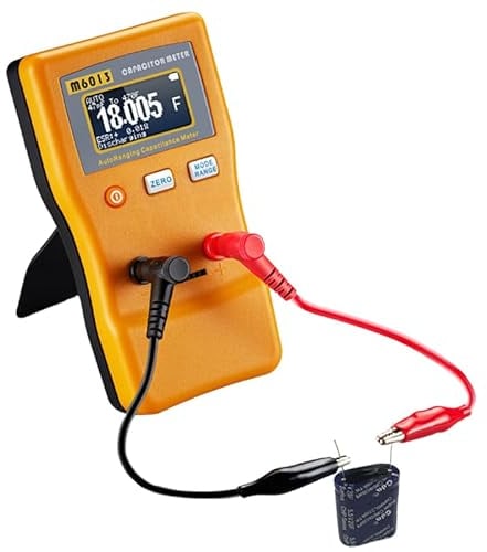 Kapazitätsmessgerät, 0.01pf Bis 470mf Kondensator Tester Auto-Ranging Kapazitätsmesser Handheld Kapazität Tester Capacitance Meter Kondensator Messgerät Kapazitätenmessgeräte Mit 2 Testclips