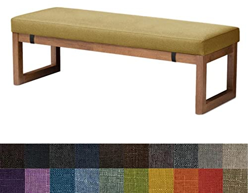 Kimgull Bankauflage Sitzkissen Bank Bankkissen Sitzauflage Sitzpolster Sitzbank Auflage Polster fur Banke Kissen Kissenauflage for Küchenbank Gardenbank Essbank (160X40X5CM Gelb)