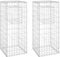 vidaXL 2X Gabionensäule Gabionen Gabione Säule Säulen Steingabionen Steinkorb Drahtkorb Gabionenkorb Terrasse Garten 40x40x100cm Eisen