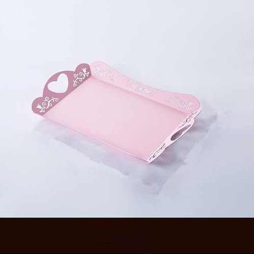 Crysdaralovebi Rosa Süßer Dessert Tisch Lieferant Baker Schaukasten Tortenständer Hochzeit Requisiten Dekoration Werkzeuge Hohl Spitze Tablett Dessert Candy Bar (Nr. 11)