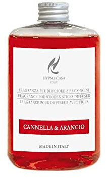 HYPNO CASA - Recharge pour diffuseurs de parfum d'ambiance, 500 ml (Cannelle et Orange)