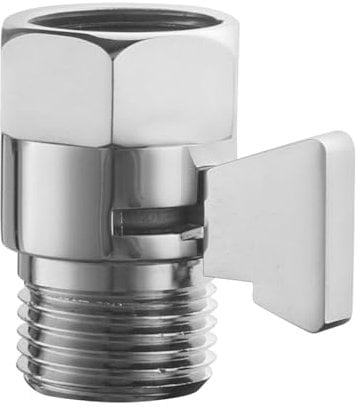 AZOS Shower Head Shut Off Valve, Brass Water Flow Control Valves for Handheld Shower Head, G1/2 Shower Water Pressure Regulator, Shower Flow Control Valve Chrome
