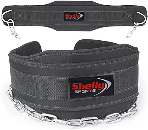 Dip Belt Weight Lifting Chain for Body Building, Pull Ups, Gym Training, Powerlifting Workout - 6 Padded Neoprene, 30 Adjustable Steel Chain, Back Support for Men and Women