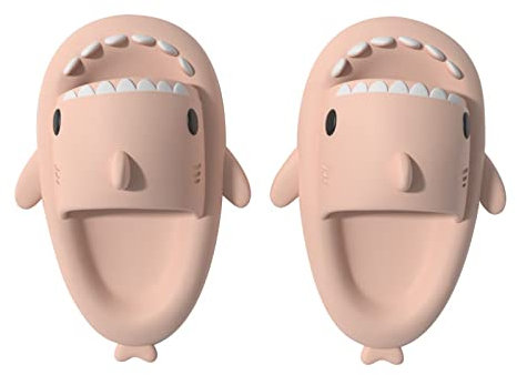 Hoomall Nouvelles Claquettes Requin Adulte Été Femme Homme Shark Cloud Slippers Claquettes Antidérapante Open Toe Slides Chaussures De Piscine Plage Chaussons De Bain Maison(Rose,35/36 EU)