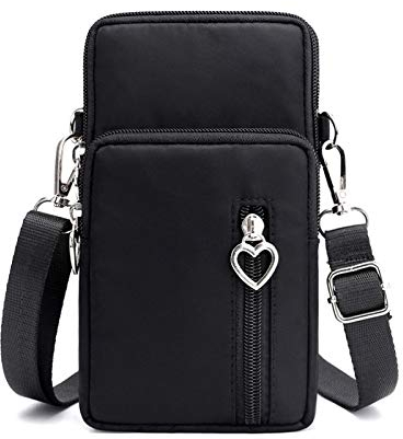 Small Crossbody Wallet Phone Bag Women Mini Shoulder Purse for iPhone 15 14 13 12 11 Pro Max iPhone XR X XS Max Google Pixel 8 7 6 6a 5 4a 5G POCO X4 Pro Motorola Edge (Black)