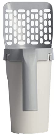 EdirFtra Scoop-Cucciolo con Supporto per Sacchetto Integrato, Paletta del Gatto con Supporto, lettiera per Gattino in plastica, lettiera con Maniglia 20 x 12 x 29 cm