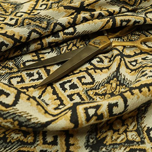 Redbrick Mill Fabrics Chenille-Polsterstoff mit mexikanischem Kelim-Muster, Meterware, Blau/Gelb (Meterware)