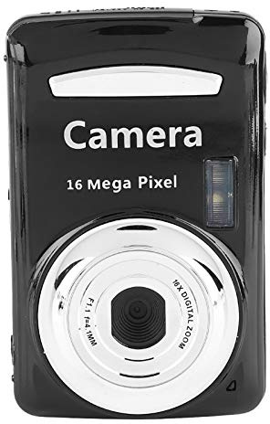Digital Camera, 16MP 16X Zoom HD Digital Video Camera Camcorder, 30FPS 720P Compact Camera with 2.4inch LCD Screen, Night Vision, Camera Gift for Students Boys Girls Kids(Black)