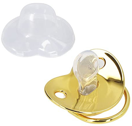 Kleinkind-Schnuller, Tragbarer Silikon-moderner Goldener Buchstabe-Schnuller-sicherer Vorzüglicher (M)