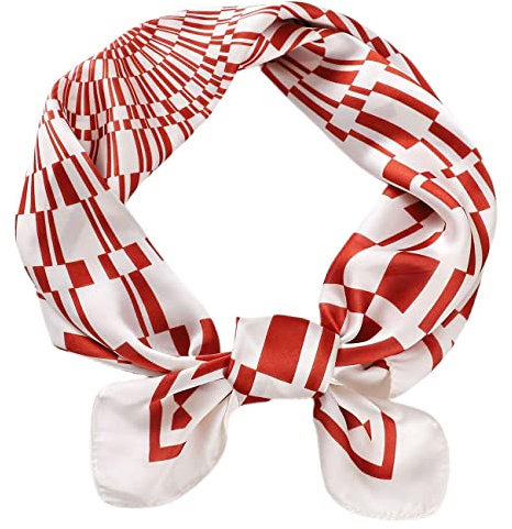 FAIRYGATE Damen Seidentuch Seide Leicht Seidenschal Bandana Halstuch Kopftuch Elegante Schal Tuch Geschenk für Frauen 94020