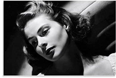 JEYUAN Foto Auf Leinwand 30 * 50cm Senza Cornice Attrice svedese Ingrid Bergman Sultry Glamour Poster Decorazione Soggiorno Camera da letto Pittura