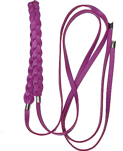 FISH IN THE SEA - schmaler Obi Gürtel geflochten - Fuchsia Violet - Wickelgürtel - Taillengürtel - Bindegürtel - Echtleder - Damen - Lederkette - Länge 238cm/ Breite 2 cm