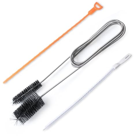 MEGAVOW 3 Pack Drain Unblocker Tools, Flexible 61 inch Spring Pipe Cleaner, 17.7 inch Sink Unblocker Brush, 20 inch Plumbing Snake Hair Clog Remover for Sewer, Kitchen, Bathtub, Bathroom, Toilet