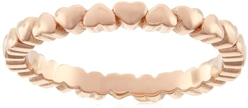 Beneto Ring Gold Plated Silver Ring with Hearts AGG344-ROSE - Circuit: 54 mm sBE0989-54, Estándar, Nicht-Edelmetall, Kein Edelstein