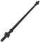 wuuhoo® Langhantelstange Rocco - 120cm / 150cm / 160cm / 180cm / 200cm Hantelstange 30mm, Stahl verchromte Hantel mit Sternverschluss - Fitnessgerät für Zuhause, Kapazität 150 kg 120 cm (schwarz)