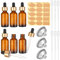 Yamitora 6 Stück Pipettenflasche 30ml Apothekerflasche Glas mit Pipette und Etikett,Braunglasflasche Tropfflasche für Ätherische Öl,Parfümöle,Aromatherapie,Düfte,Flüssigkeit