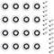Leliafleury 16 Sets Shower Door Wheels 24mm Shower Door Rollers Shower Doors Pulley Rollers Runners for Shower Cabins Bathroom Glass Door