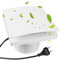 BAIFULAI Ventilatore da bagno Ø 100 mm, ventilatore di scarico con valvola di ritorno, ventilatore a tubo, ventilatore da bagno con spina europea 95 m³/h, 12 Watt/34 dB per bagno, WC, cucina