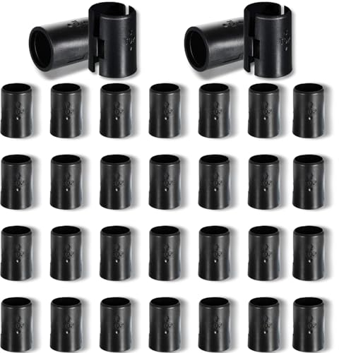 Lot De 64 Clips de Verrouillage pour Étagère en Plastique, Clips d'Étagère en fil de fer pour 1 (1 Pouce) Post Rayonnages Manches Remplacements pour fil Système d'Étagères - 32 Paires Noirs