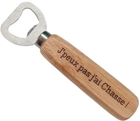 Décapsuleur Chasse - Cadeau Chasseur Original Décapsuleur en bois Personnalisé pour Chasseur Homme Accessoire Unique Ouvre Bouteille Chasse Idée Cadeau Chasseur