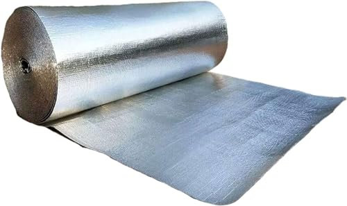 Film Isolant, Film Isolant à Bulles Double Couche, kit d'isolation de Garage, Murs de Maison, sols de Grenier(1x10m)