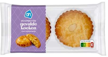 AH Gevulde koeken roomboter Holland Kuchen mit Marzipangeschmack 8 Stück (400g Gesamtgewicht)