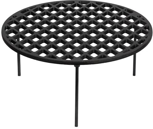 BBQ-TORO Grille en Fonte Ø 45 cm avec 3 Pieds | Rond | Dutch Oven Dessous de Plat, Accessoires pour Barbecue | Trépied, Grille de Barbecue, Grille en Fonte