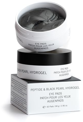EGYPT-WONDER Peptide & Black Pearl Hydrogel – Luxuriöse Augenpads mit Hyaluron,Peptiden & Black Pearls – Anti-Aging, Feuchtigkeit & Strahlkraft – Kühlende Augenmaske gegen Augenringe & Falten