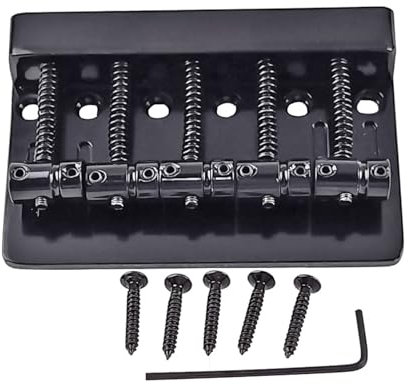 MICFENY Chevalet de guitare basse à 5 cordes en métal avec vis de montage pour guitare électrique basse