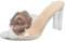 Claquette Piscine Femme AntidéRapant Chaussure A Sandales d'été à talons hauts en Transparent, grande décoration florale pour femmes Chaussure OrthopéDique Femme D'éTé Compensees 38 (Rose Gold, 36)