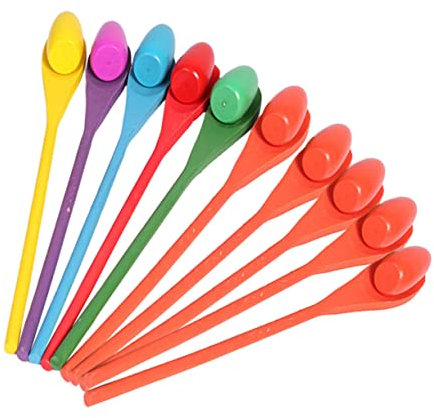 KICHOUSE 10Juegos Huevos y Cucharas de Juguete de Madera Entrenamiento Sensorial y Actividad Aire