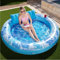 Chaise longue de piscine gonflable en tissu de luxe avec oreiller pour adultes - 183 x 165 cm